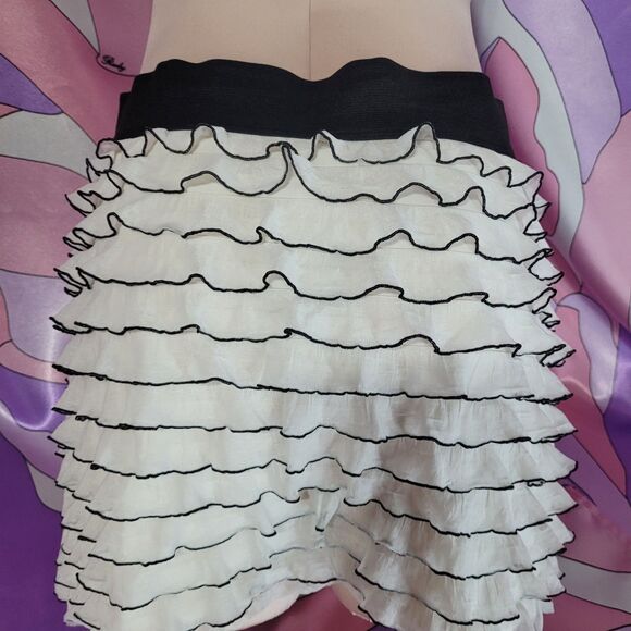 Ruffle Bodycon Mini Skirt Small White ANAP Japan Womens Party Prom Cosplay Y2K - Picture 7 of 9